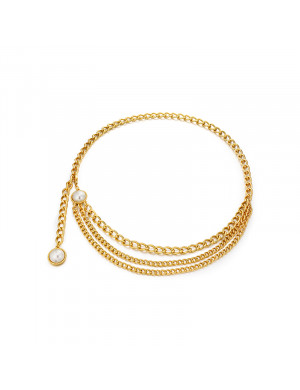 Waist chain•Glam Ever X Akiiiko Co-Branded Pearl metal chain Waist chain