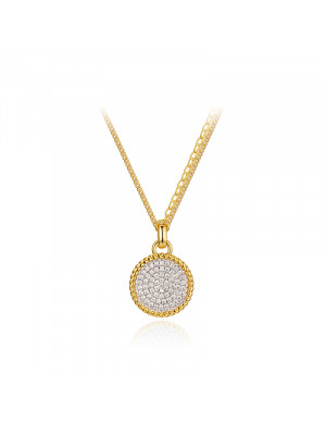 Necklace•Glam Ever X Chen Ran co-branded zircon seriesChain pendant disc necklace 