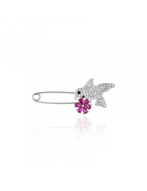 Brooch•Birds and flowers series  Amour in the Garden Brooch 