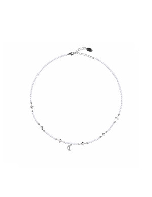 项链•月亮系列 Moon imitation pearl necklace 月亮仿珍珠项链