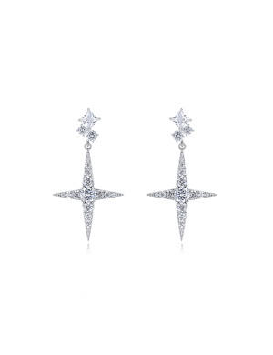 耳环•满天星系列 Four-pointed star earrings 四芒星耳环