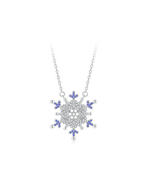 项链•雪花系列 Blue snowflake necklace  蓝色雪花项链