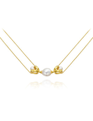 项链•巴洛克珍珠系列 Baroque imitation pearl pendant necklace 巴洛克仿珍珠吊坠项链
