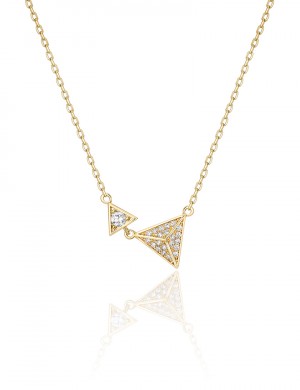 Necklace•  Lullaby Collection Double  triangle Necklace     
