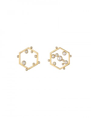 Earrings• Paper Cut Diamond Pearls Collection Paper Cut Diamond Earrings