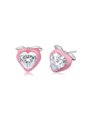 耳环•水蜜桃系列 Peach stud earrings in syrup 水蜜桃耳钉