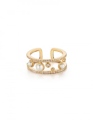 Ring• paper cut diamond pearls Collection Diamond Pearls Ring