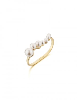 Ring•Fashion Collection  Waving Pearls Ring  