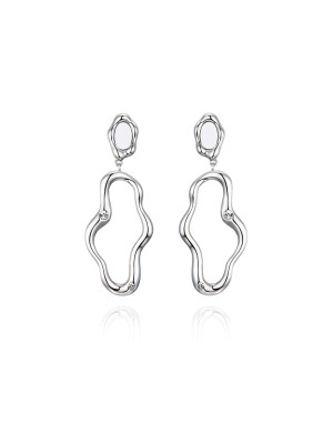 耳环•镜面系列 Hollow mirror hoop earrings 镂空镜面环形耳环