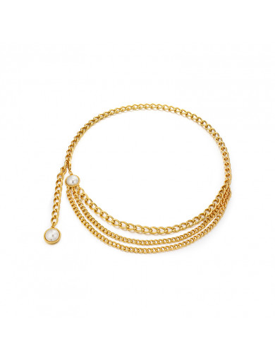 Waist chain•Glam Ever X Akiiiko Co-Branded Pearl metal chain Waist chain