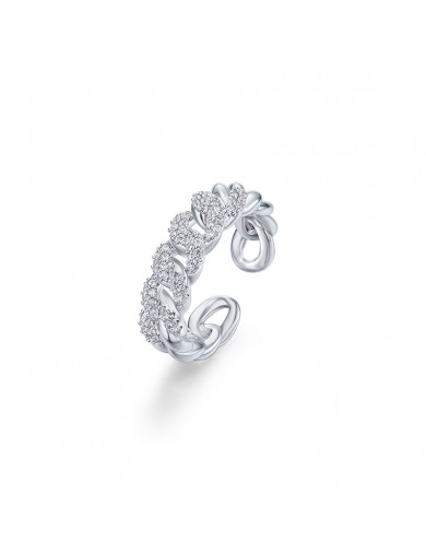 Ring•Glam Ever X Akiiiko  Co-Branded Zircon chain ring 