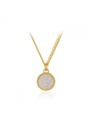 Necklace•Glam Ever X Chen Ran co-branded zircon seriesChain pendant disc necklace 