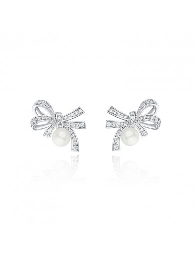 Earrings• Glam Ever X Akiiiko Co-Branded Merchandise Bow pearl earrings