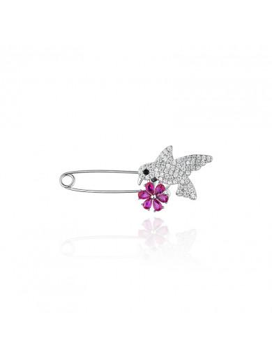 Brooch•Birds and flowers series  Amour in the Garden Brooch 