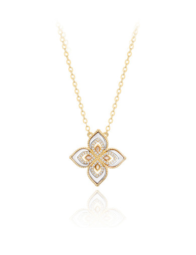 Necklace•Fritillary clover series clover metal necklace 