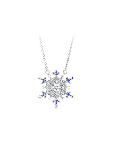 项链•雪花系列 Blue snowflake necklace  蓝色雪花项链