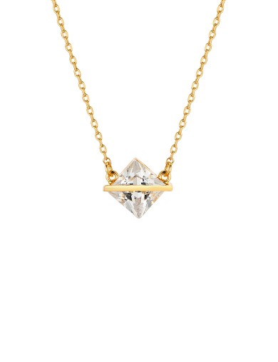 Necklace• Shining Diamond Collection Square Diamond Necklace