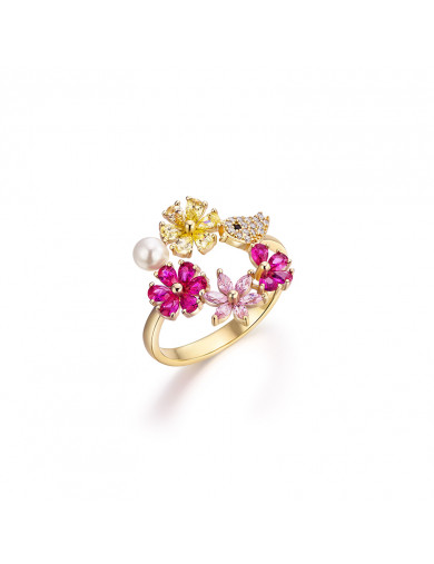 Ring•Birds and flowers series Garden Party Ring