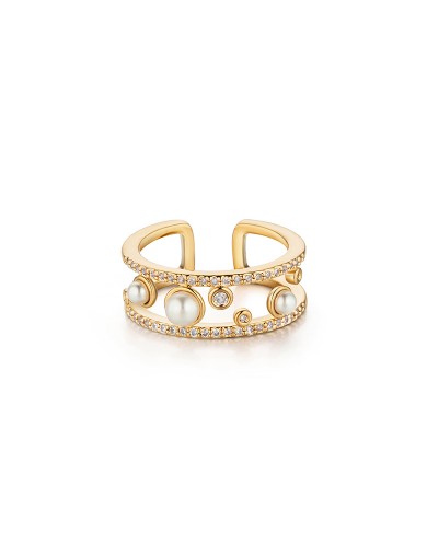Ring• paper cut diamond pearls Collection Diamond Pearls Ring