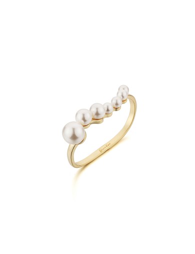 Ring•Fashion Collection  Waving Pearls Ring  