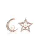 Earrings•Moon&Star Collection  Love Pearl