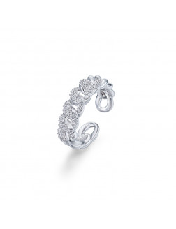 Ring•Glam Ever X Akiiiko  Co-Branded Zircon chain ring 