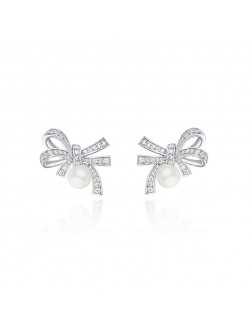 Earrings• Glam Ever X Akiiiko Co-Branded Merchandise Bow pearl earrings