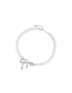 Necklace•Glam Ever X Akiiiko Co-Branded Merchandise  Bow pearl necklace 