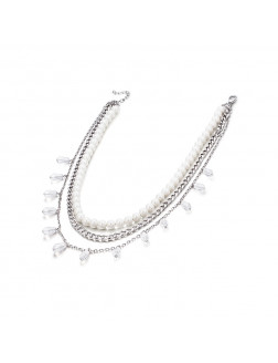 Necklace•Glam Ever X Akiiiko Co-Branded Merchandise   Pearl and crystal necklace 