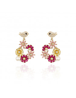 Earrings•Birds and flowers series Garden Party Earrings