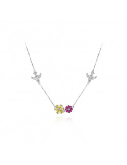 Necklace •Birds and flowers series Whispering Bird Necklace 