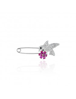 Brooch•Birds and flowers series  Amour in the Garden Brooch 