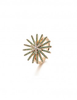 Ring•Firework Collection Green Sparkle Ring