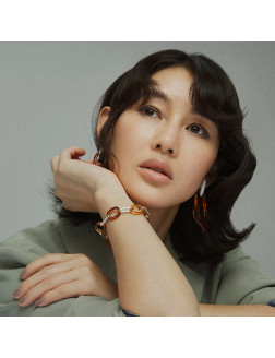 Bracelet•Glam Ever X Chen Ran resin series  Amber metal bracelet