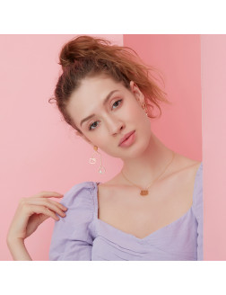 Earrings •GlamEver X Hello Kitty Hello Kitty Asymmetrical swing earrings
