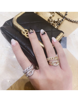 Ring•Glam Ever X Akiiiko Co-Branded Hollow zircon ring 