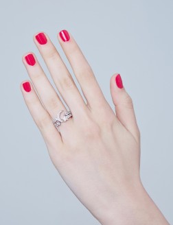 Ring•Moon&Star Collection Hug u
