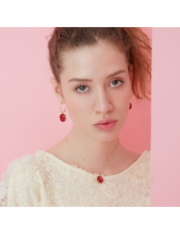 Necklace•GlamEver X Hello Kitty Hello Kitty Red disc necklace 