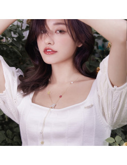 Necklace •Birds and flowers series   Amour in the Garden Necklace 
