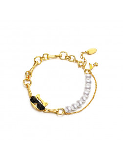  Bracelet•Glam Ever X WuJiaCheng Co-Branded Cat pearl chain bracelet 