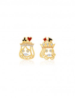 Earrings• King&Queen Collection  Poker Face Ear Studs