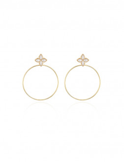 Earrings•Fritillary clover series  Clover Big Circle Earrings
