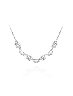 项链•折扇系列FPearl folding fan clavicle chain 珍珠折扇锁骨链