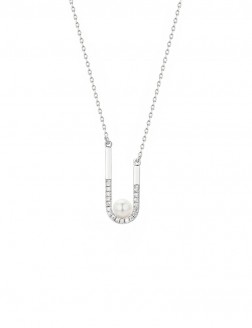 Necklace• Diamond Pearls Collection Diamond Lonely Pearl Necklace