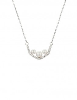 Necklace• Diamond Pearls Collection Dazzling Diamond triple Pearls Necklace