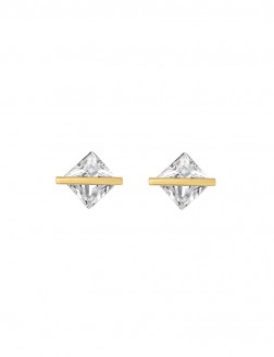 Earrings• Shining Diamond Collection Square Diamond Ear Studs