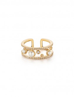 Ring• paper cut diamond pearls Collection Diamond Pearls Ring