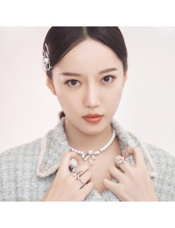 Ring •Glam Ever X Akiiiko Co-Branded Merchandise Bowknot double knot ring