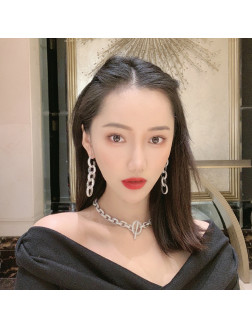 Necklace•Glam Ever X Akiiiko Co-Branded Zircon chain Cuban necklace