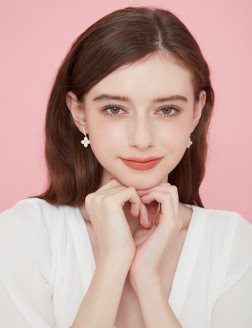 Earrings•Fritillary clover series Clover with Diamonds Earrings